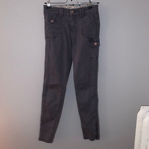 Abercrombie Kids grey cargo zipper pocket pants